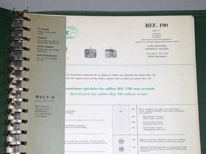 Rolex Movement and Spare Parts Catalogue (Volume II)