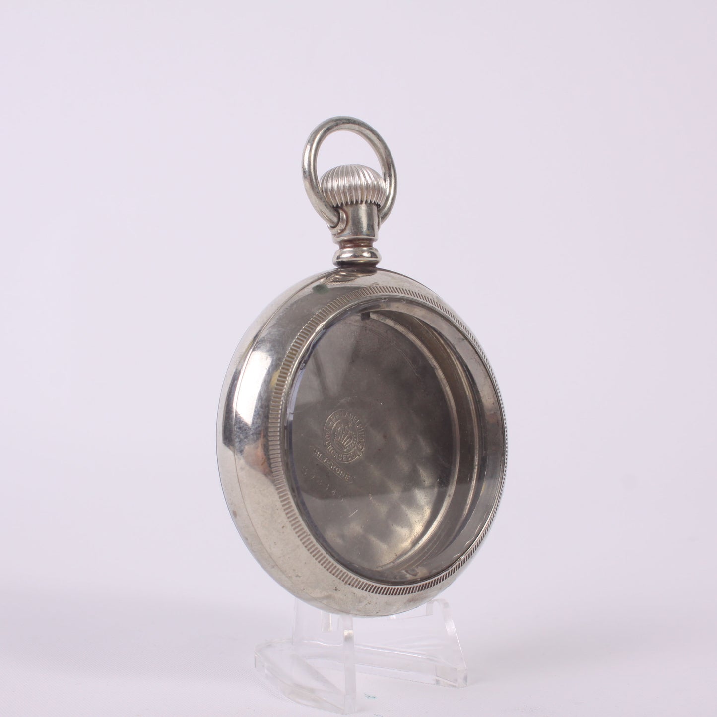 American 18 Size Screw Cover Nickel Pocket Watch Case
