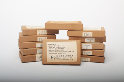 Lot 81- NOS Military Elgin 16 Size Watch Crystals (12) Boxes