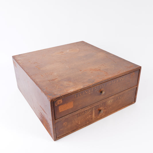 Elgin Wooden Dial Case 2-Drawer Cabinet