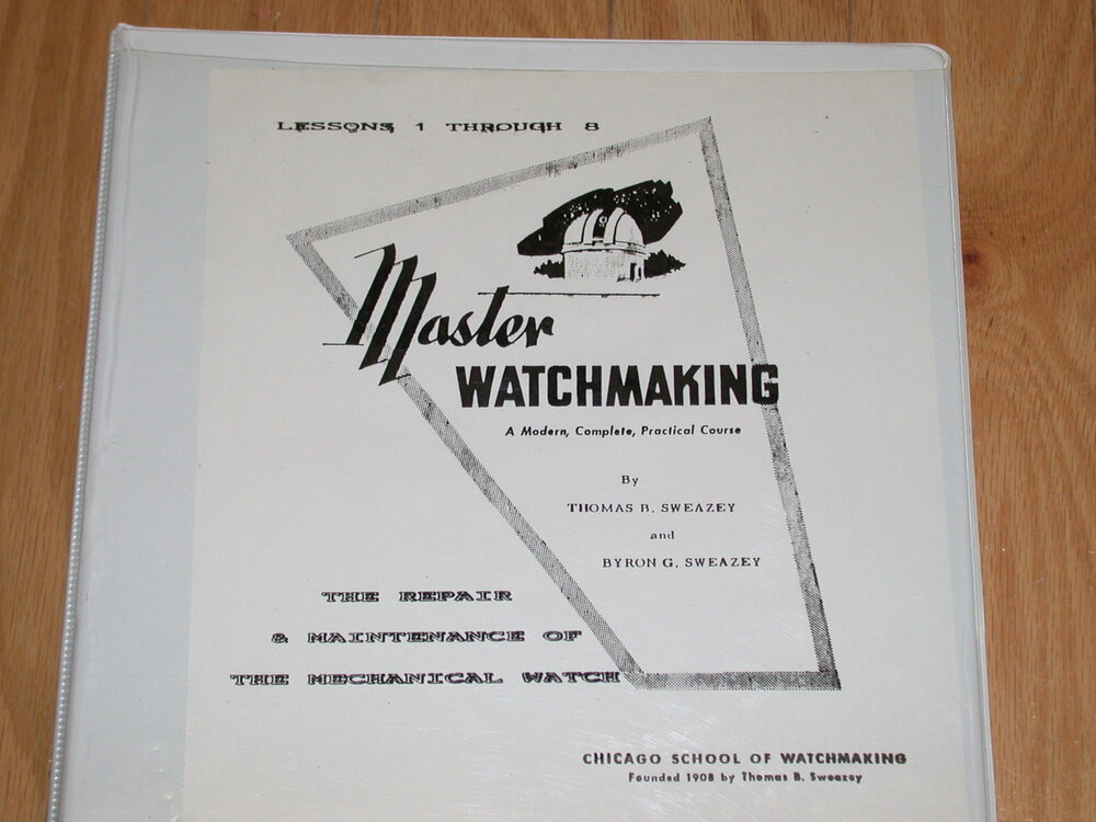 Chicago School of Watchmaking Course, Volumes 1-33