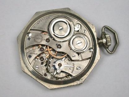 Lot 13- llinois 12 Size Octagon Open Face 17 Pocket Watch