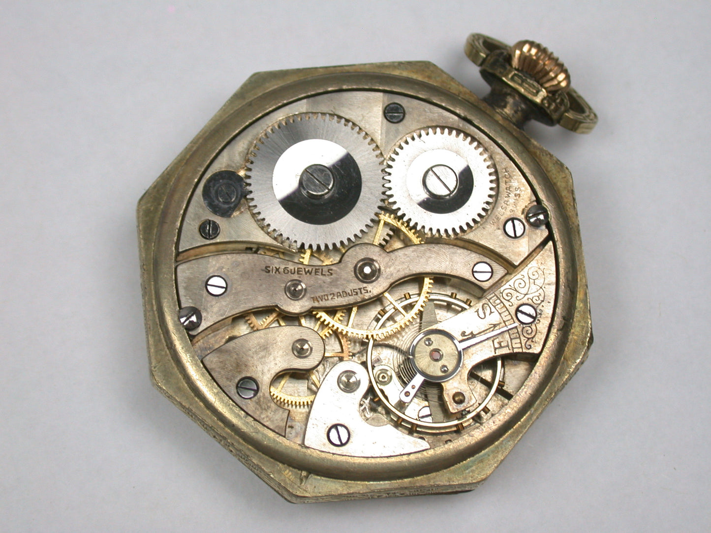 Lot 14- Swiss 17 Ligne Octagon Open Face Pocket Watch