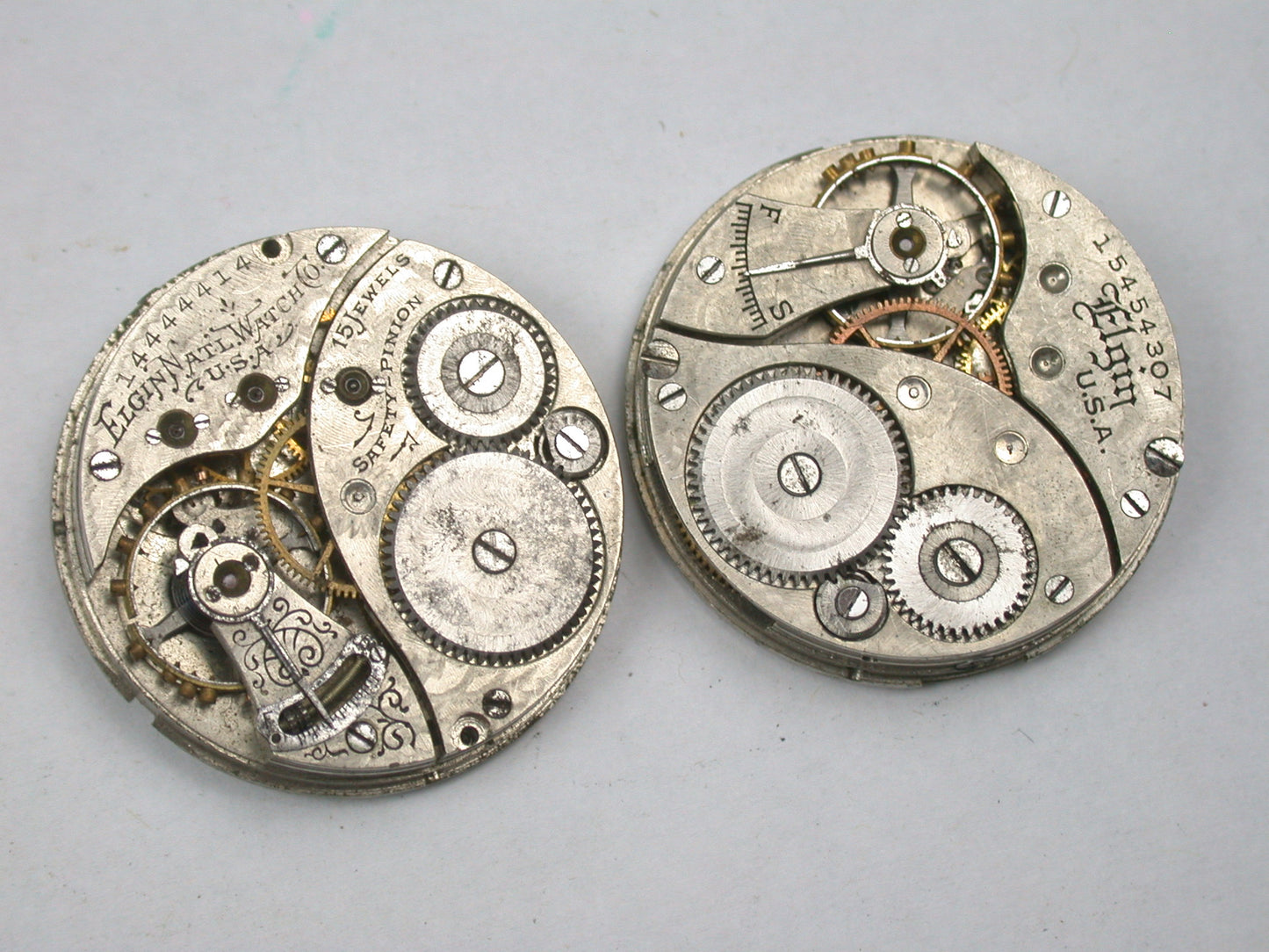 Lot 22- Elgin, Hamilton & Waltham 12, 16 & 18 Size Pocket Watch Movements