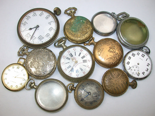 Lot 28- Large Selection of Non-running Pocket Watches & Cases