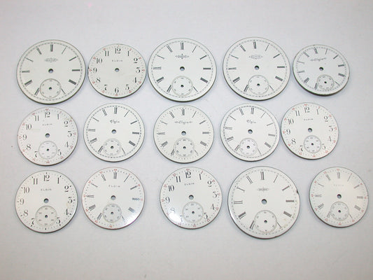 Elgin Lapel & Pocket Watch Dials