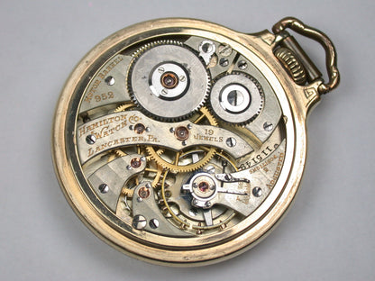 Hamilton 16 Size Grade 952 “TWO TIME ZONE” 19 Jewel Pocket Watch