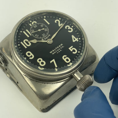 Lot 6 - Waltham Watch Co. 8-Day Car Clock